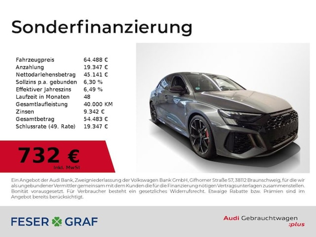 Audi RS3 Sportback Quattro S-Tronic