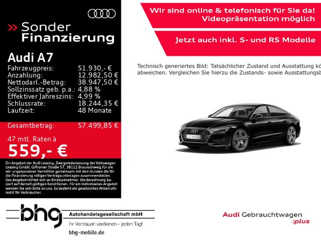 Audi A7 Sportback Quattro S-Tronic 45 TFSI