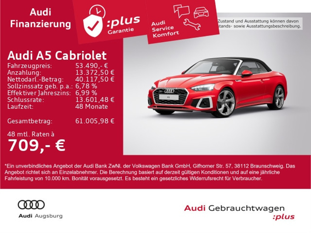Audi A5 Cabriolet Quattro S-Line S-Tronic 40 TDI