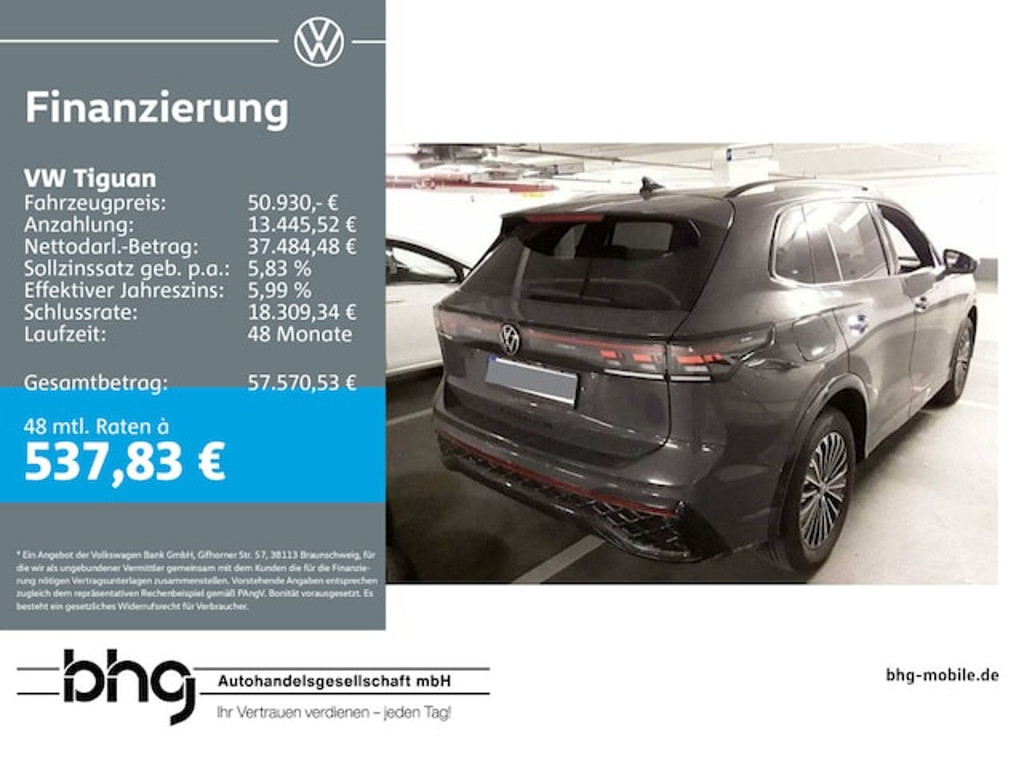 Volkswagen Tiguan 4Motion DSG R-Line 2.0 TDI