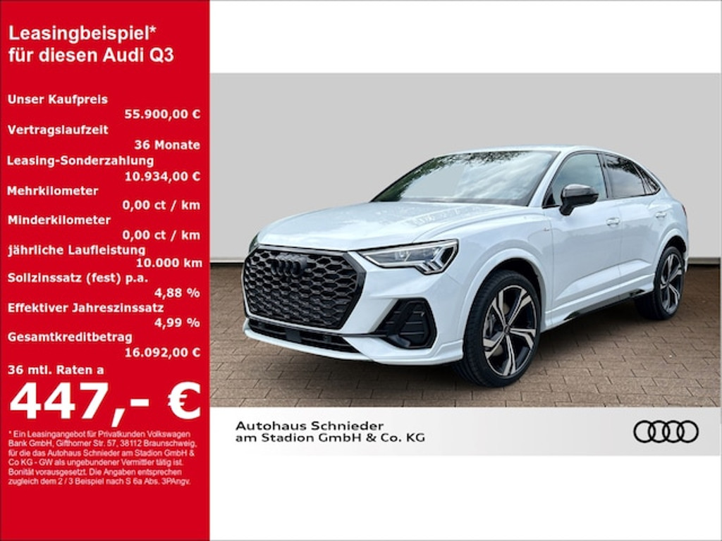 Audi Q3 Sportback Quattro S-Line S-Tronic 40 TFSI
