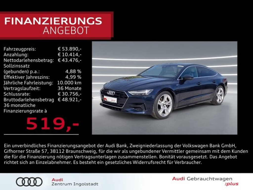 Audi A7 Sportback Quattro S-Tronic 55 TFSI