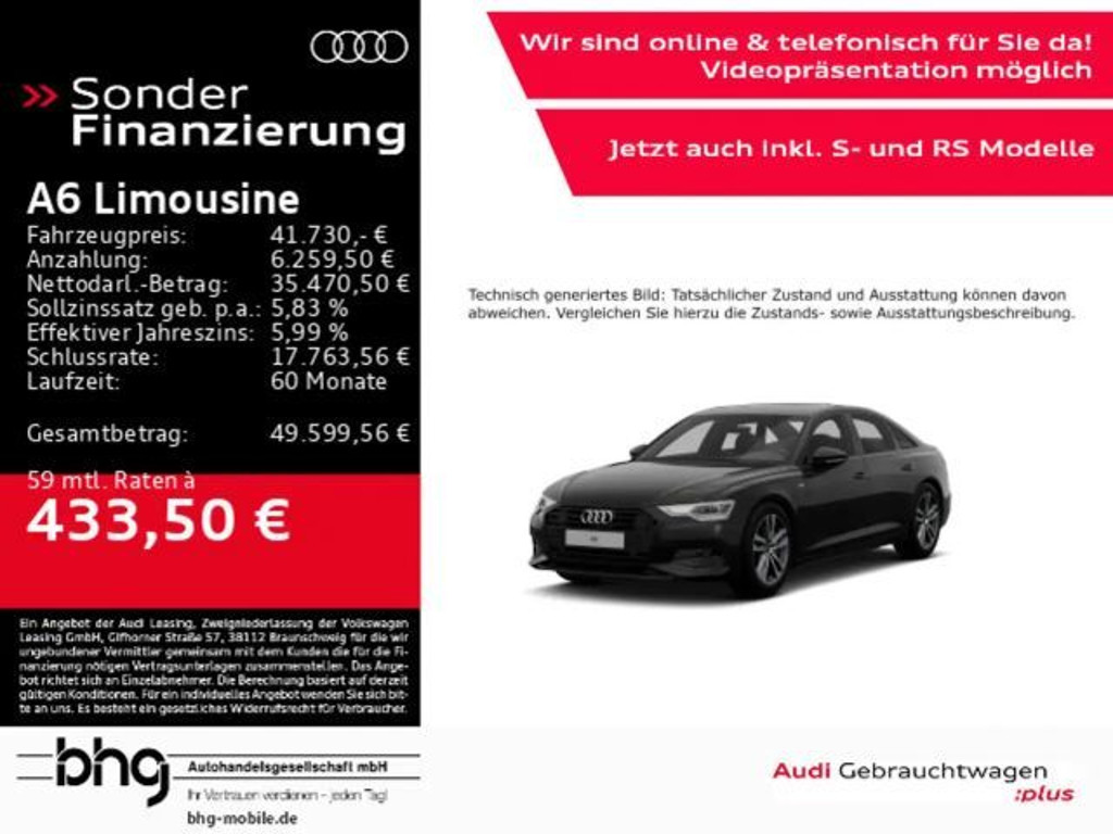 Audi A6 Sedan S-Line S-Tronic 45 TFSI