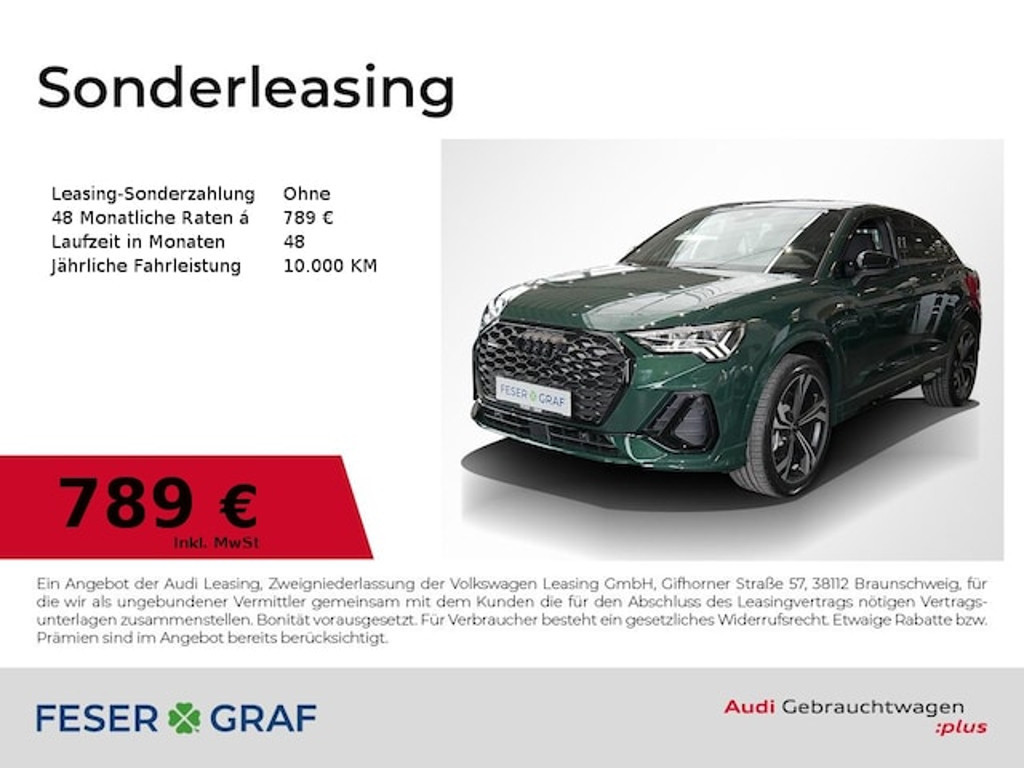 Audi Q3 Sportback Quattro S-Line S-Tronic 45 TFSI