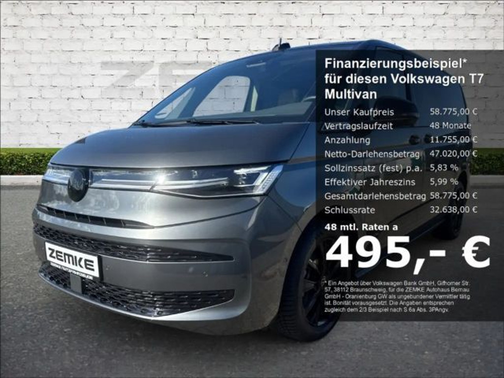 Volkswagen Multivan DSG 2.0 TDI Lang T7