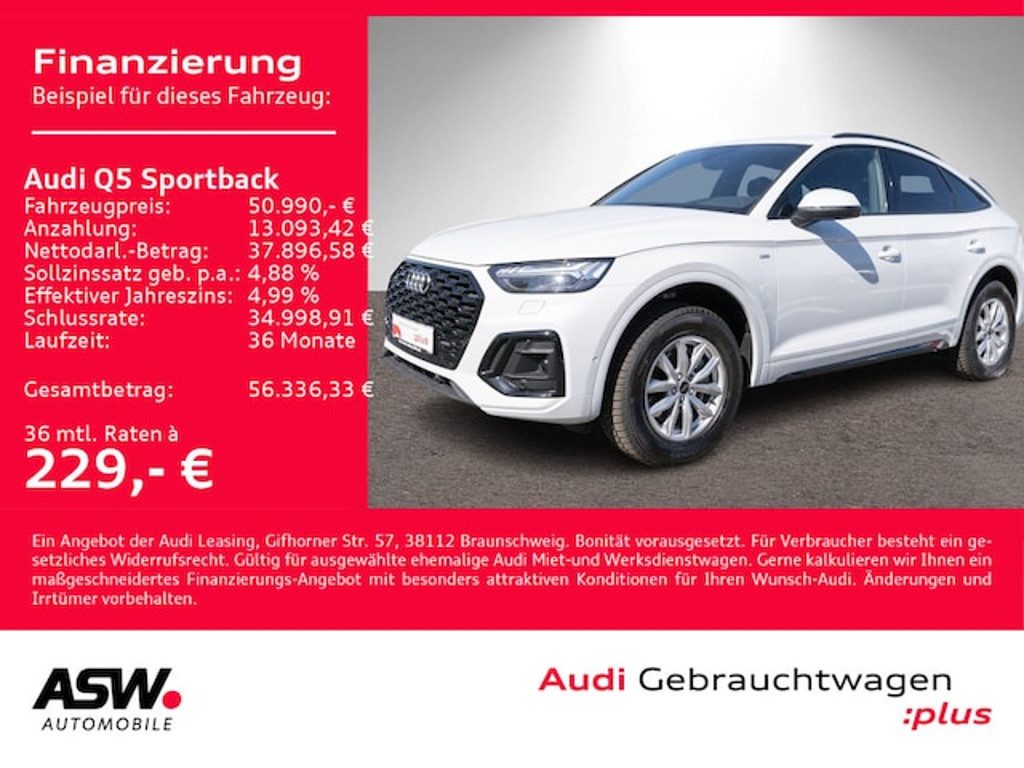 Audi Q5 Sportback Quattro S-Tronic 45 TFSI