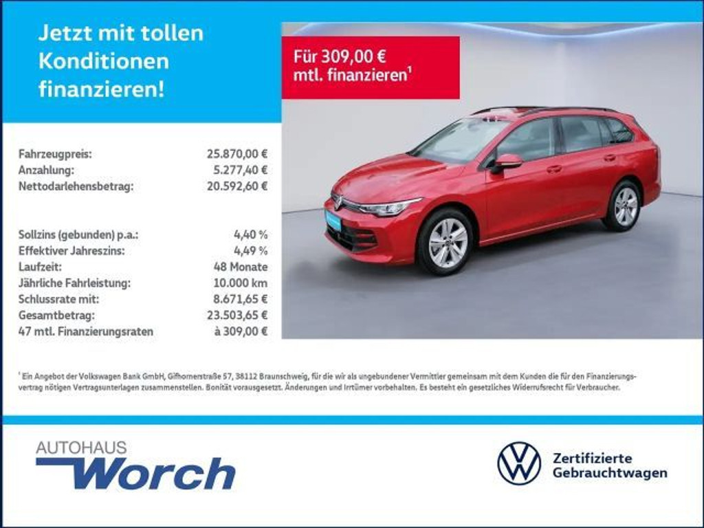 Volkswagen Golf Life Variant 1.5 TSI