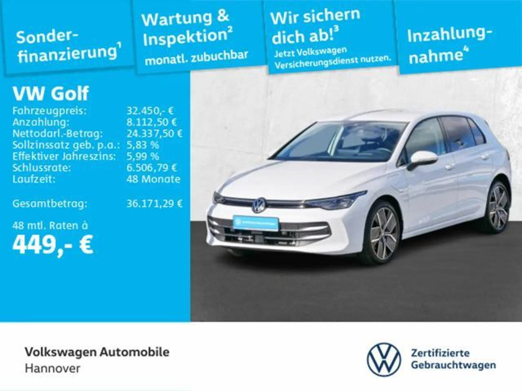 Volkswagen Golf DSG Style eHybrid 1.5 TSI Golf VIII