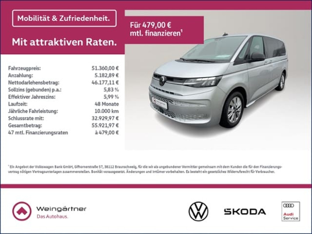 Volkswagen Multivan DSG Pro 2.0 TDI Lang T7
