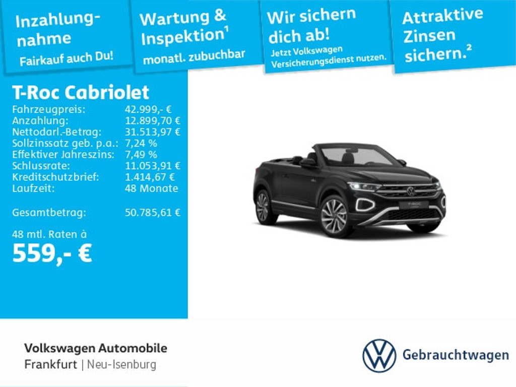 Volkswagen T-Roc DSG Style Cabriolet 1.5 TSI