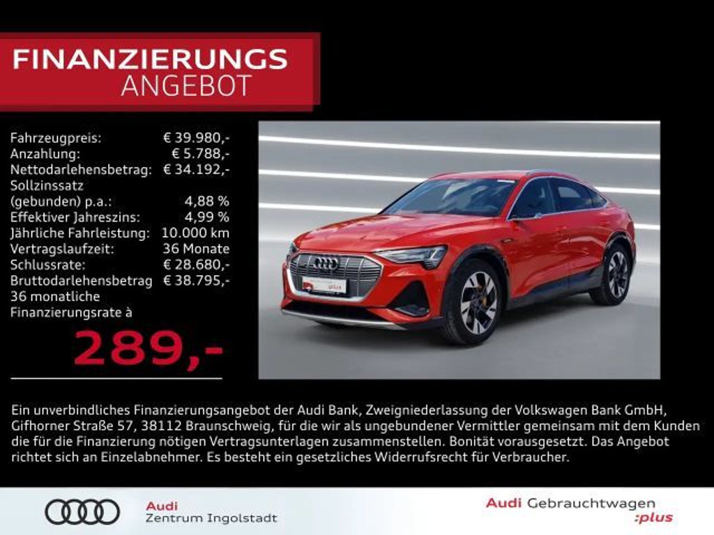 Audi e-tron Sportback Quattro S-Line 55