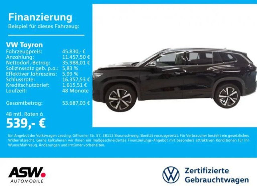 Volkswagen Tayron DSG Life 1.5 TSI