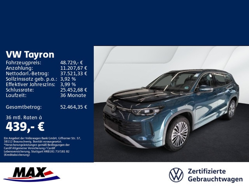 Volkswagen Tayron 4Motion DSG Life IQ.Drive 2.0 TDI