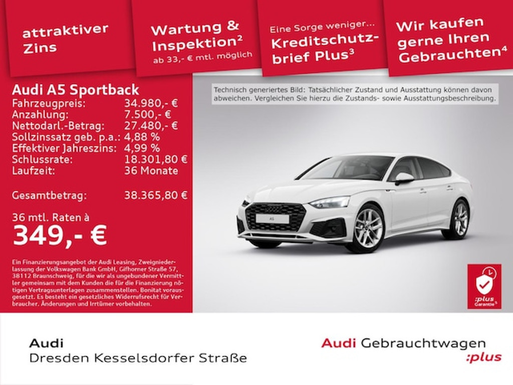 Audi A5 Sportback Business S-Line S-Tronic 35 TDI