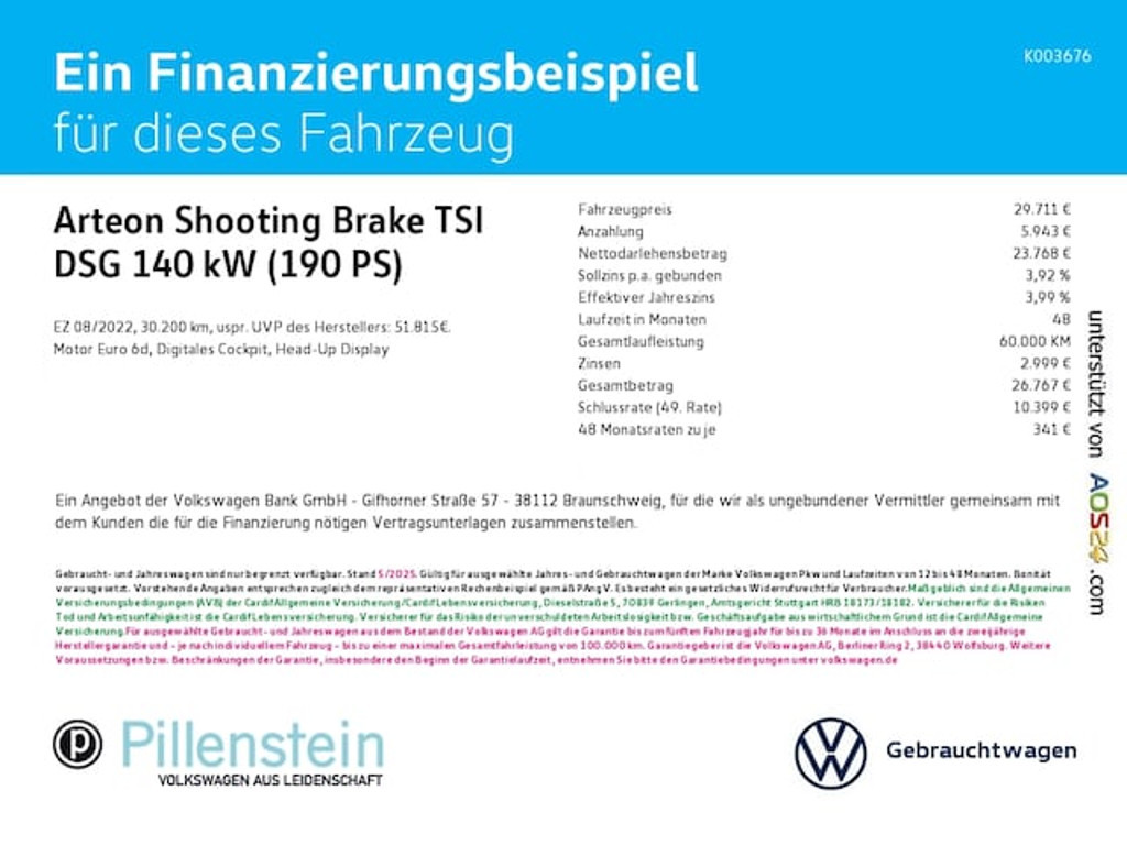 Volkswagen Arteon Shooting Brake DSG Elegance Elegance