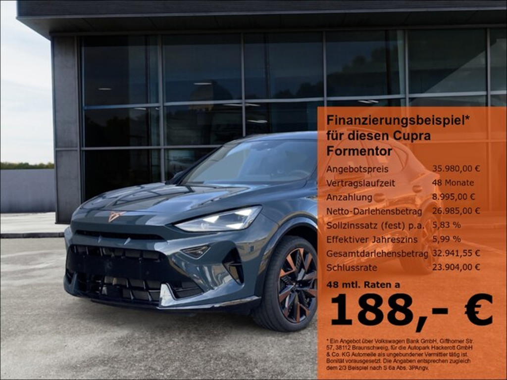 Cupra Formentor 1.5 eTSI 110 kW LED Keyless AD Kurvenlicht e-Sitze ACC Fernlichtass. El. Heckklappe
