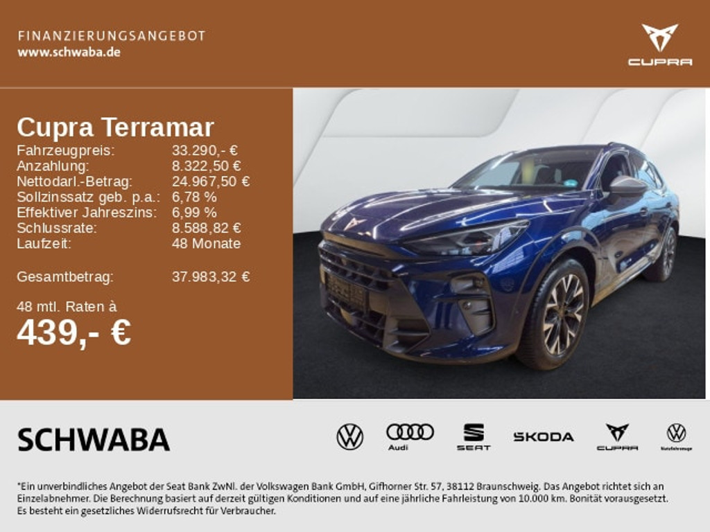 Cupra Terramar Terramar 1.5eTSI DSG LED*HdUp*ACC*SIDE*R-KAM*18"
