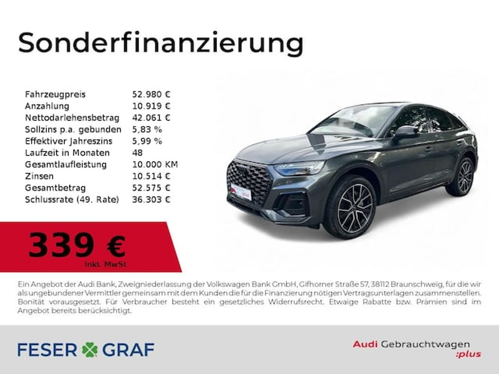 Audi Q5 Sportback Quattro S-Tronic 40 TFSI