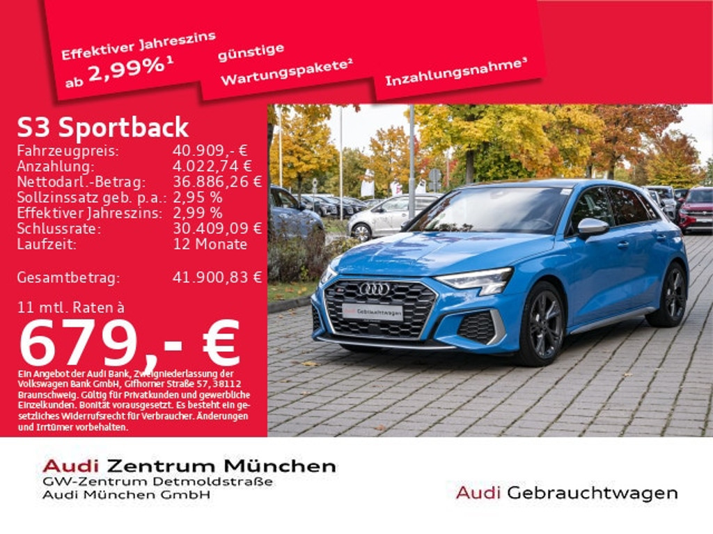 Audi S3 Sportback Quattro S-Tronic