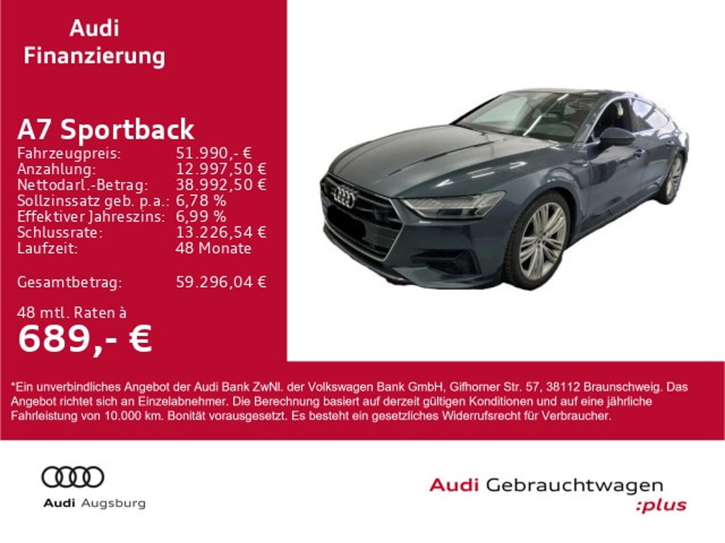 Audi A7 Sportback Quattro S-Tronic 45 TDI