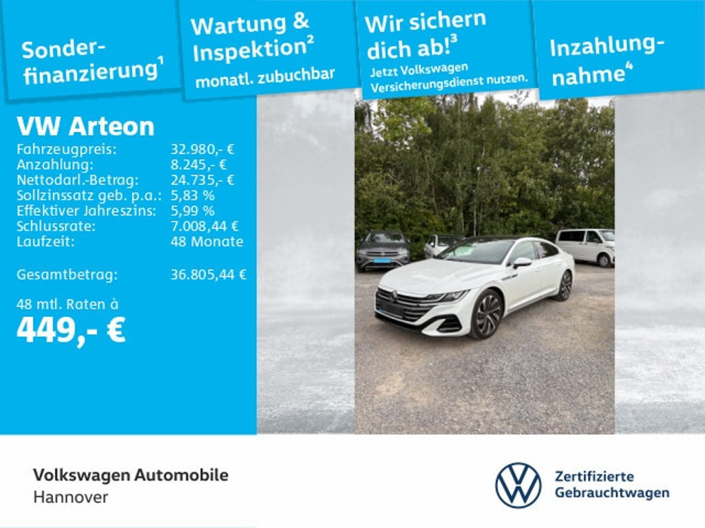 Volkswagen Arteon DSG R-Line 2.0 TSI
