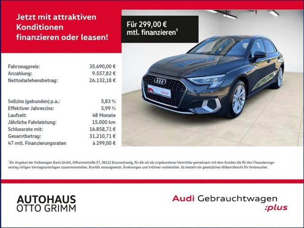 Audi A3 Sportback Hybride 40 TFSI