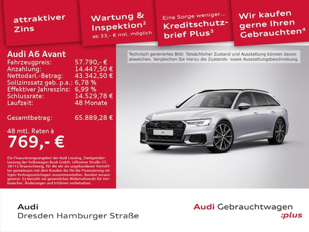 Audi A6 Avant Quattro S-Line S-Tronic 45 TDI