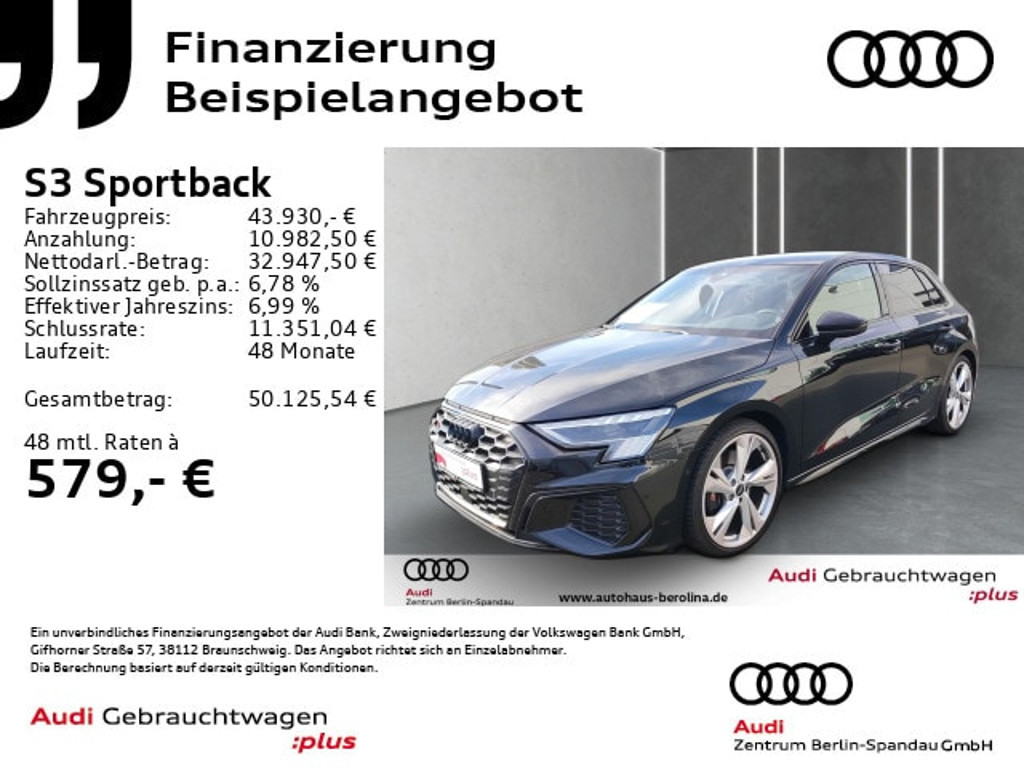 Audi S3 Sportback Quattro S-Tronic