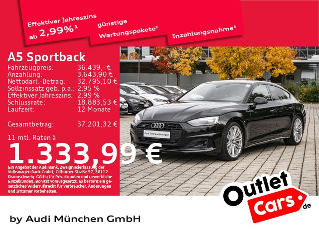 Audi A5 Sportback Quattro S-Tronic 40 TDI