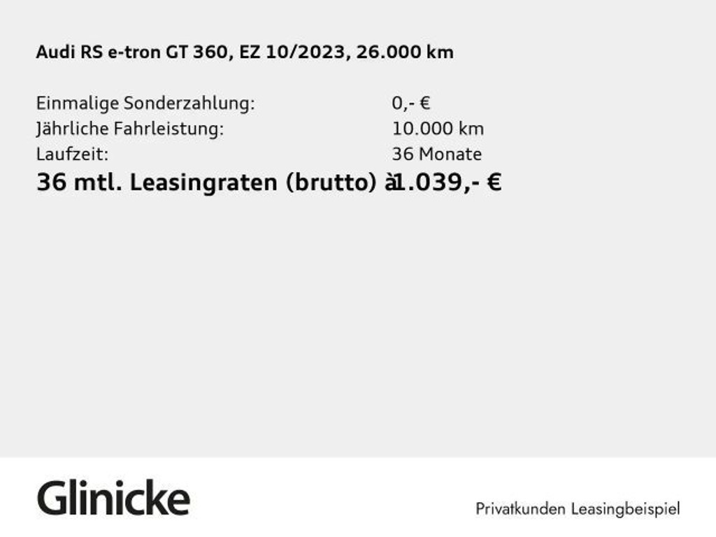 Audi RS e-tron GT Laser HuD 360° Kamera B&O Pano