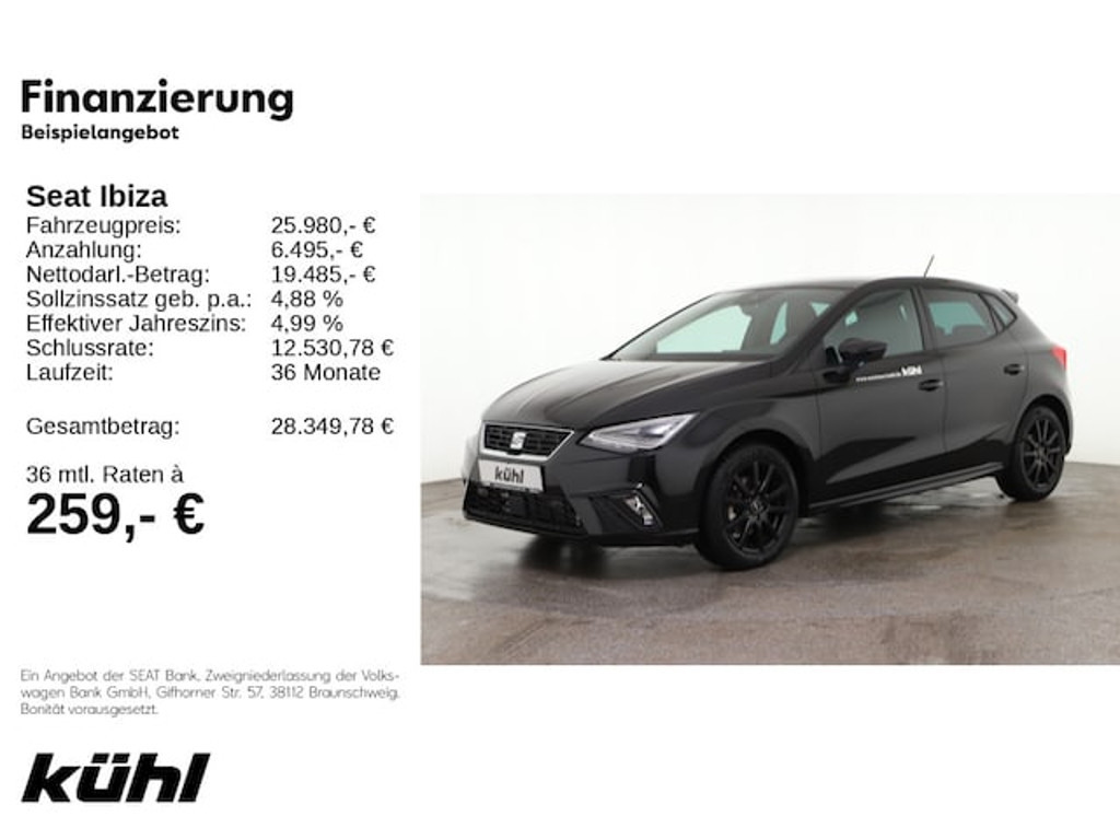 Seat Ibiza FR-lijn 1.0 TSI Black DSG
