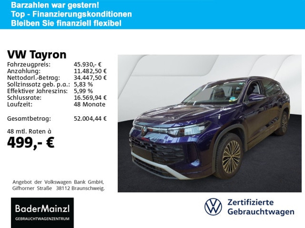 Volkswagen Tayron DSG Life 2.0 TDI