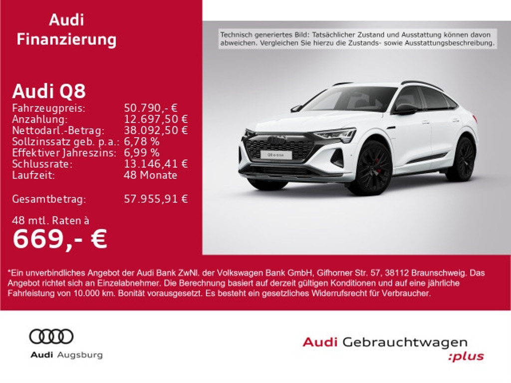 Audi Q8 e-tron Sportback Quattro 50