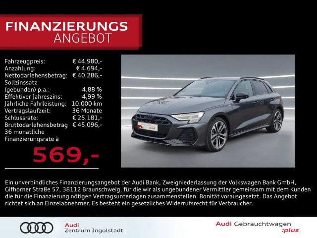 Audi A3 Sportback Sedan S-Line 35 TDI