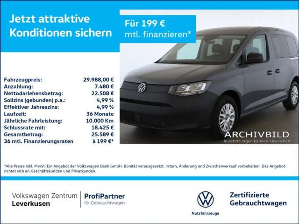 Volkswagen Caddy KAM KEYLESS VIRT SHZ PDC KLIMA