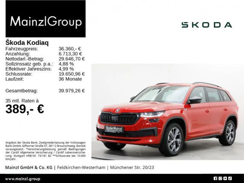 Skoda Kodiaq 4x4 Sportline 2.0 TDI
