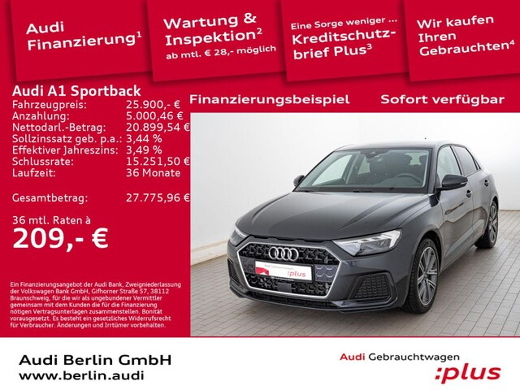 Audi A1 Sportback S-Tronic 25 TFSI