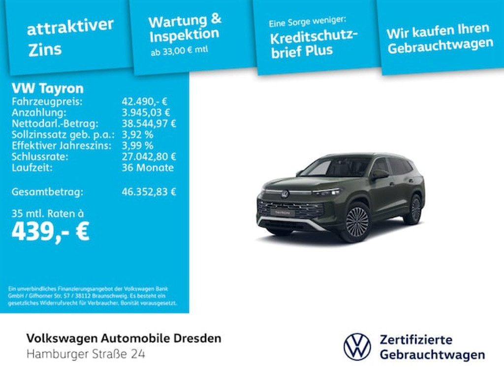Volkswagen Tayron DSG 1.5 TSI Elegance Elegance