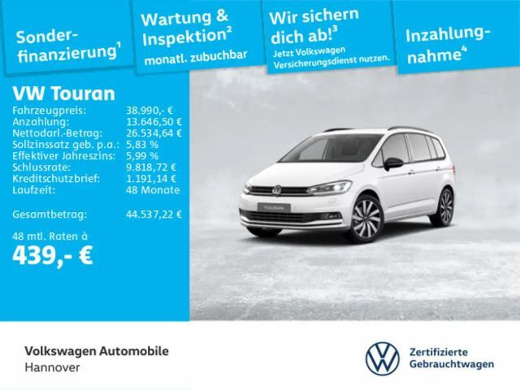 Volkswagen Touran DSG Highline 1.5 TSI