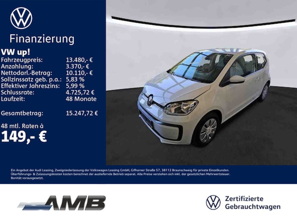 Volkswagen up! 1.0 Navi/Klima