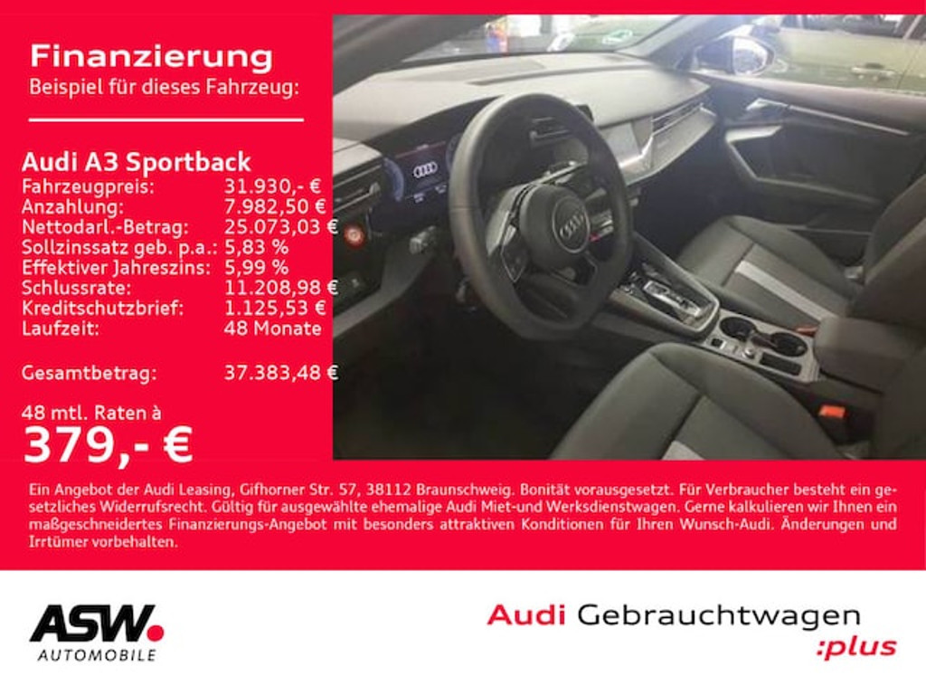 Audi A3 Sportback S-Tronic 30 TFSI