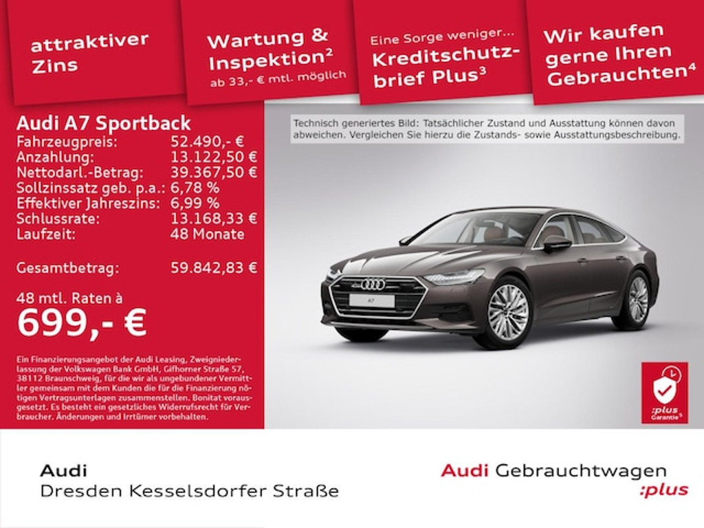 Audi A7 Sportback Quattro 50 TDI