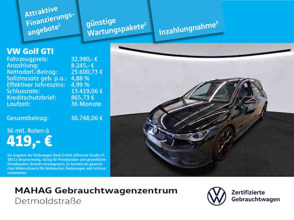 Volkswagen Golf DSG GTI IQ.Drive Golf VIII 2.0 TSI