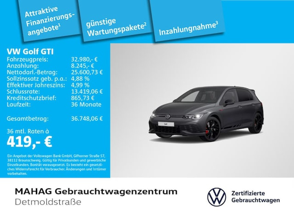 Volkswagen Golf DSG GTI Golf VIII 2.0 TSI