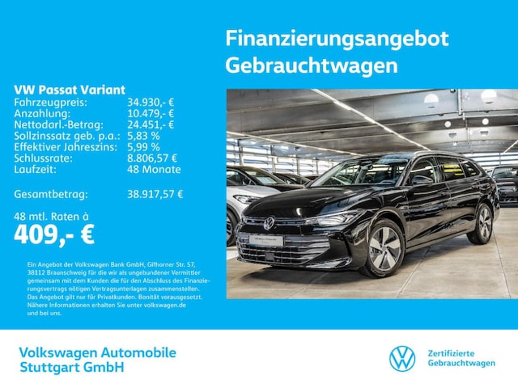 Volkswagen Passat Business DSG Variant 2.0 TDI