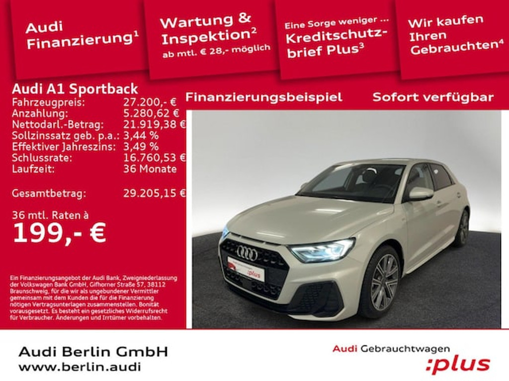Audi A1 Sportback S-Line S-Tronic 25 TFSI