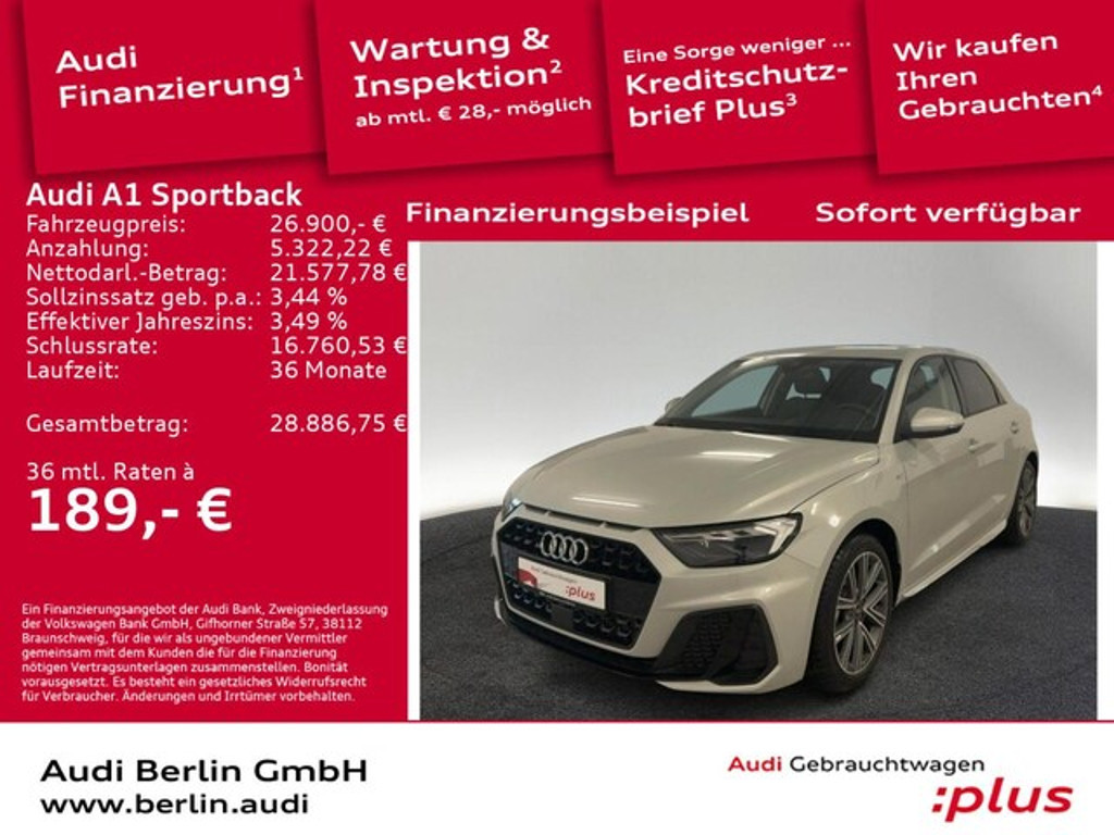 Audi A1 Sportback S-Line S-Tronic 25 TFSI