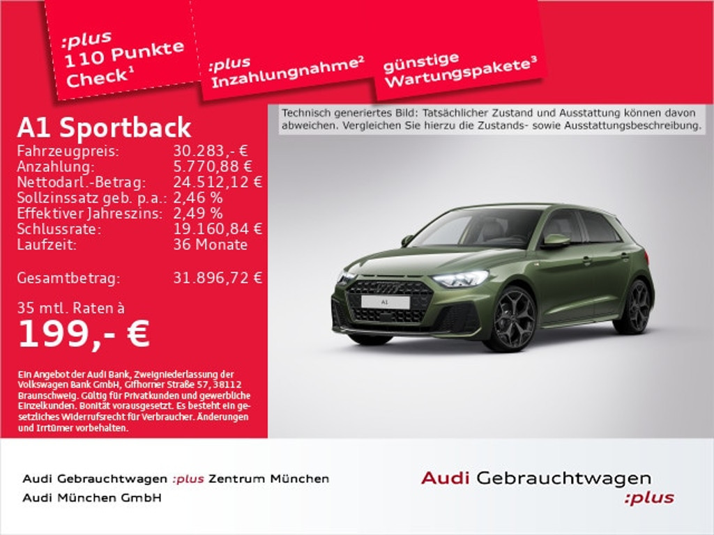 Audi A1 Sportback S-Line S-Tronic 35 TFSI