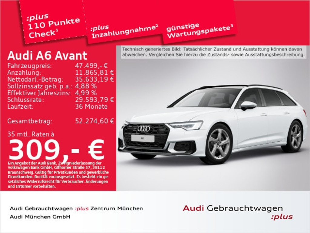 Audi A6 Avant Quattro S-Line S-Tronic 45 TDI