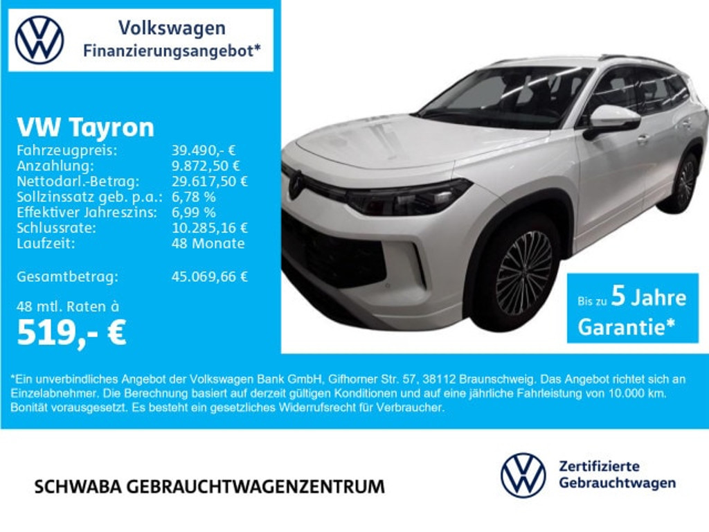 Volkswagen Tayron DSG Life 1.5 eTSI